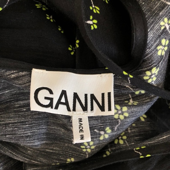 Ganni Linen & Silk Top Size M/US8/DK 38 - Picture 12 of 15